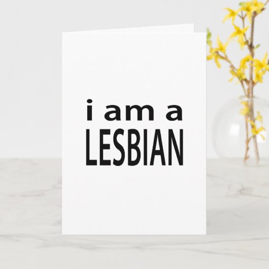 ik ben lesbisch kaart (Gele Bloem)