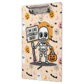 Ik ben letterlijk dood, spooktacular fun Halloween Klembord (Links)