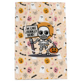 Ik ben letterlijk dood, spooktacular fun Halloween Medium Cadeauzakje (Voorkant)