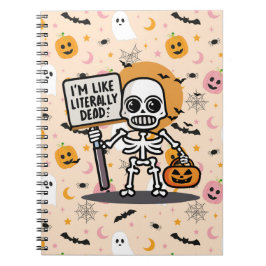 Ik ben letterlijk dood, spooktacular fun Halloween Notitieboek