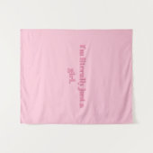 Ik ben letterlijk een meisje Poster Wandkleed (Voorkant (horizontaal))