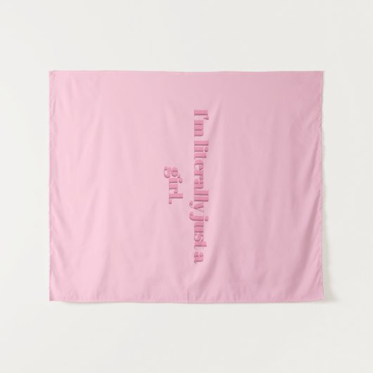 Ik ben letterlijk een meisje Poster Wandkleed (Voorkant (horizontaal))