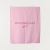 Ik ben letterlijk een meisje Poster Wandkleed (Voorkant)