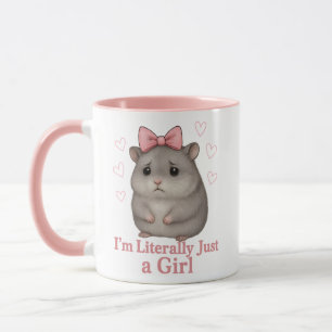Ik ben letterlijk gewoon een droevige hamster meis mok