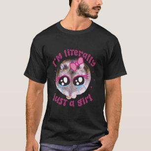 Ik ben letterlijk gewoon een meisje droevige hamst t-shirt