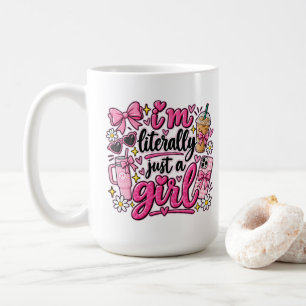 Ik Ben Letterlijk Gewoon Een Meisje Roze Esthetisc Koffiemok