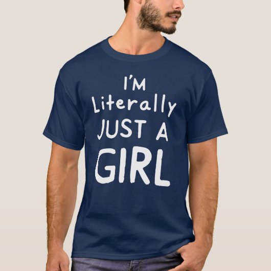 Ik ben letterlijk gewoon een meisje shirt | Grappi (Voorkant)