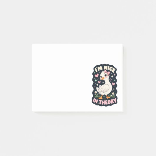 Ik ben leuk in theorie gans humor post-it® notes (Voorkant)