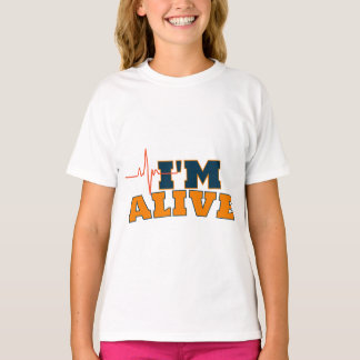 Ik ben levendig Funny Quote boodschappentas T-shirt