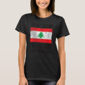 Ik ben Libanese Libanese vlag Libanese Roo T-shirt (Voorkant)