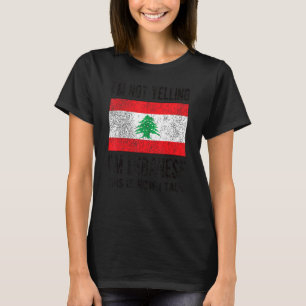 Ik ben Libanese Libanese vlag Libanese Roo T-shirt