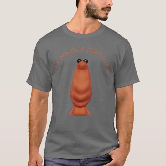 Ik ben licht geïrriteerd Marcus The Worm Grappige  T-shirt (Voorkant)
