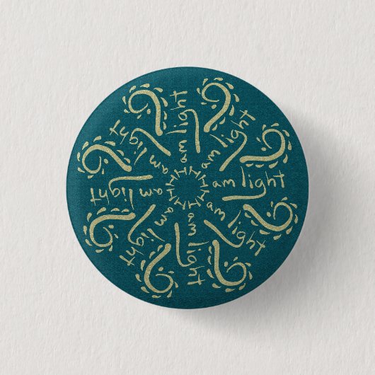 Ik ben licht Mandala Ronde Button 3,2 Cm (Voorkant)
