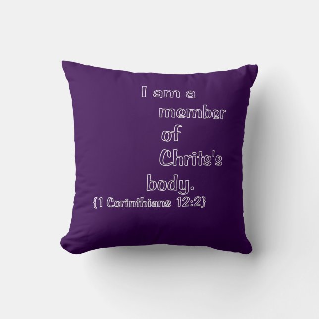 IK BEN LID VAN HET LICHAAM VAN CHRISTUS. KUSSEN (Voorkant)