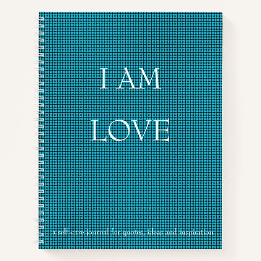 IK BEN LIEFDE Quote Zelfzorg Dagboek Witte Tekst Notitieboek (Voorkant)