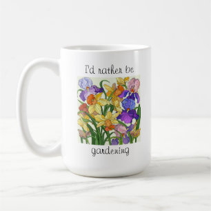 Ik ben liever aan het tuinieren!  bloem koffiemok