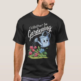 Ik ben liever aan het tuinieren. tuinliefhebber t-shirt