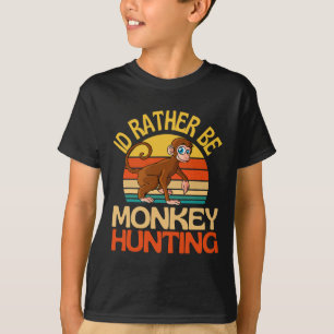Ik ben liever apenjager Schattigee apenliefhebber T-shirt