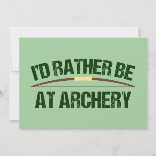 Ik ben liever bij Archery Kaart (Voorkant)
