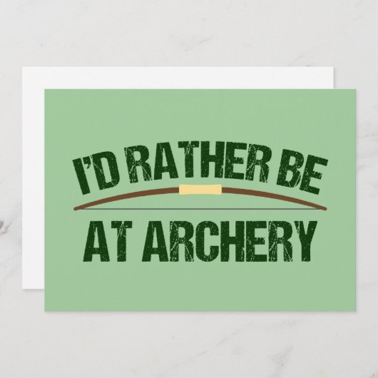 Ik ben liever bij Archery Kaart (Voorkant / Achterkant)