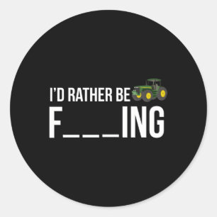 Ik ben liever boer ronde sticker