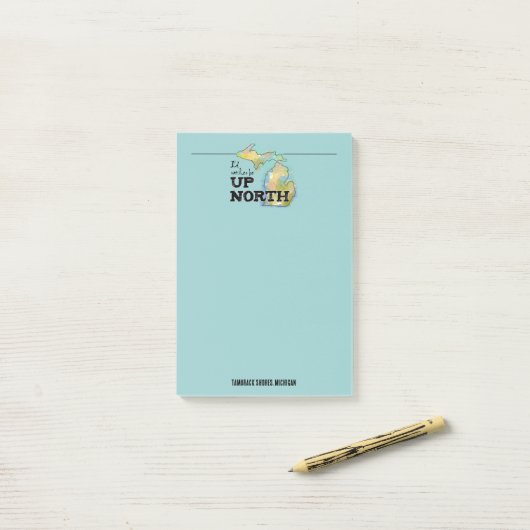 Ik ben liever boven Noord Aqua. Post-it® Notes (Op bureau)