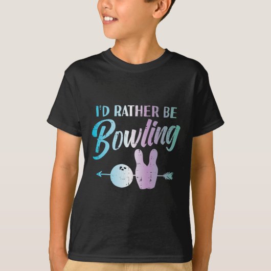 Ik ben liever bowling grappige bowler speler vrouw t-shirt (Voorkant)