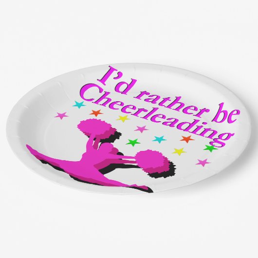 IK BEN LIEVER EEN CHEERLEADEREND DESIGN PAPIEREN BORDJE (Gekanteld)