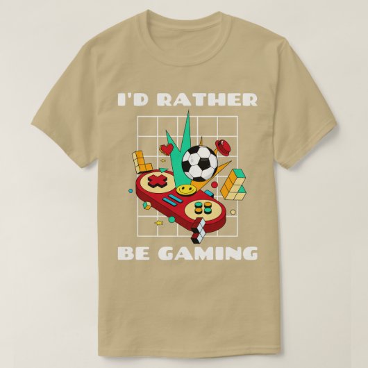 Ik ben liever gamer t-shirt (Design voorkant)