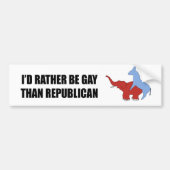 Ik ben liever homo dan republikein bumpersticker (Voorkant)