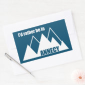 Ik ben liever in Annecy France Mountain Rechthoekige Sticker (Envelop)