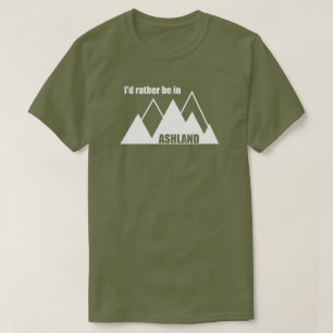 Ik ben liever in Ashland Oregon Mountain T-shirt
