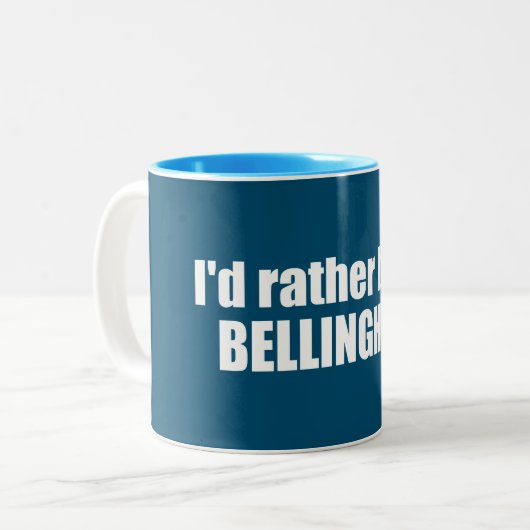 Ik ben liever in Bellingham Washington Tweekleurige Koffiemok (Voorkant links)