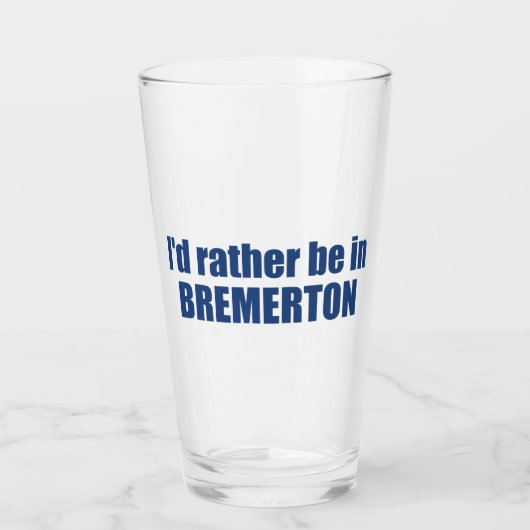 Ik ben liever in Bremerton, Washington Glas (Voorkant)