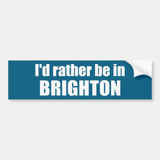 Ik ben liever in Brighton Utah Bumpersticker (Voorkant)