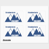 Ik ben liever in Calgary Alberta Mountain Rechthoekige Sticker (Vel)
