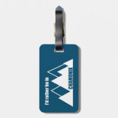 Ik ben liever in Chamonix France Mountain Bagagelabel (Achterkant verticaal)