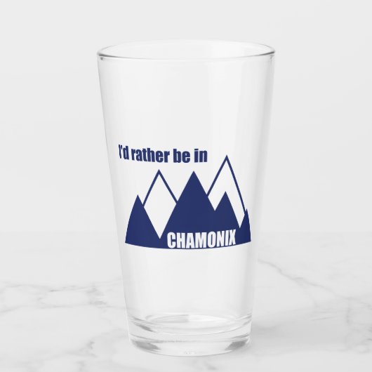 Ik ben liever in Chamonix France Mountain Glas (Voorkant)