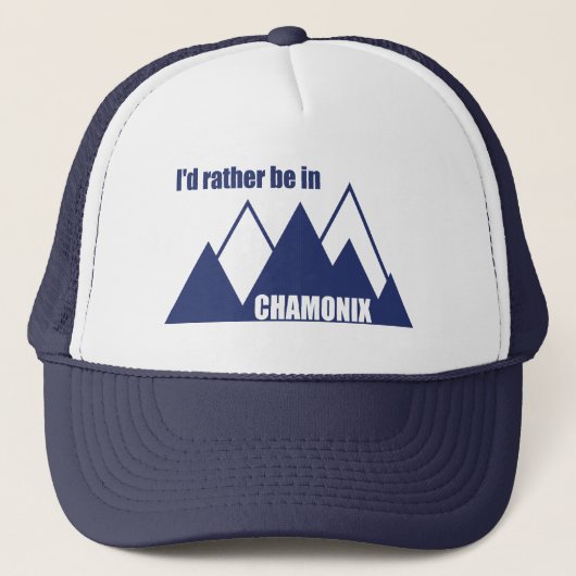 Ik ben liever in Chamonix France Mountain Trucker Pet (Voorkant)