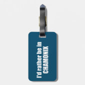 Ik ben liever in Chamonix Frankrijk Bagagelabel (Achterkant verticaal)