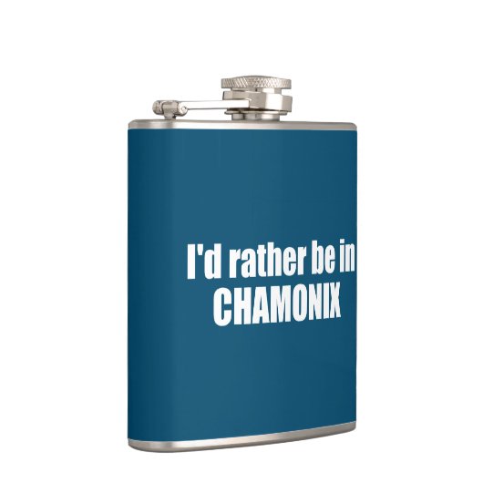 Ik ben liever in Chamonix Frankrijk Heupfles (Rechts)