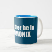 Ik ben liever in Chamonix Frankrijk Tweekleurige Koffiemok (Voorkant rechts)