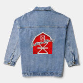 Ik ben liever in de schuur | Red Barn Denim Jacket (Achterkant)