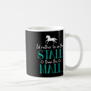 Ik ben liever in de stal waar het kleine paard op  koffiemok