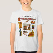 Ik ben liever in het museum Tri-Blend shirt (Voorkant)