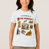 Ik ben liever in het museum Tri-Blend shirt (Voorkant)