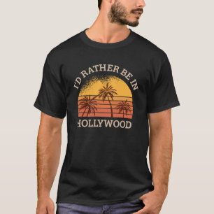Ik ben liever in Hollywood retro USA Sunny Beach T-shirt