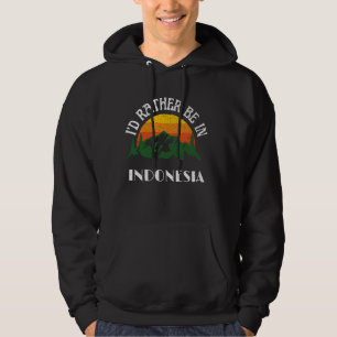Ik ben liever in Indonesië Vintage Indonesië vacat Hoodie