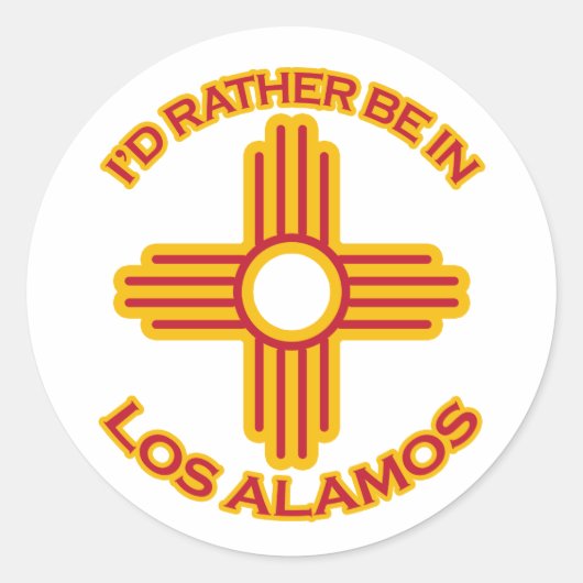 Ik ben liever in Los Alamos Ronde Sticker (Voorkant)