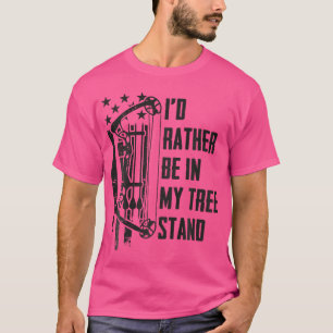 Ik ben liever in mijn boomhut Camo herten op jacht T-shirt